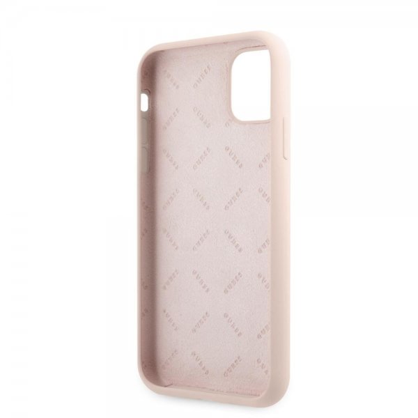 Guess iPhone 11 Deksel Metal Triangle Rosa