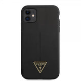Guess iPhone 11 Deksel Metal Triangle Svart