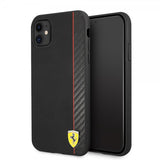 Ferrari iPhone 11 Deksel On Track Carbon Stripe Svart