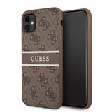 Guess iPhone 11 Deksel Printed Stripe Brun