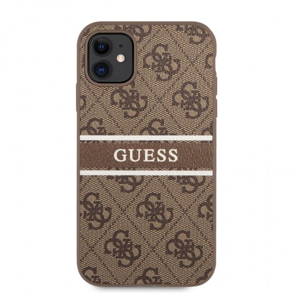 Guess iPhone 11 Deksel Printed Stripe Brun