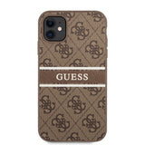 Guess iPhone 11 Deksel Printed Stripe Brun