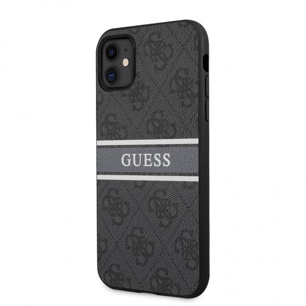 Guess iPhone 11 Deksel Printed Stripe Grå