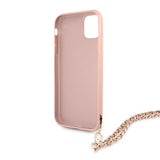 Guess iPhone 11 Deksel Saffiano Chain Rosa