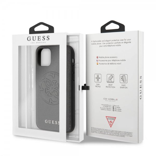 Guess iPhone 11 Deksel Saffiano Cover Svart