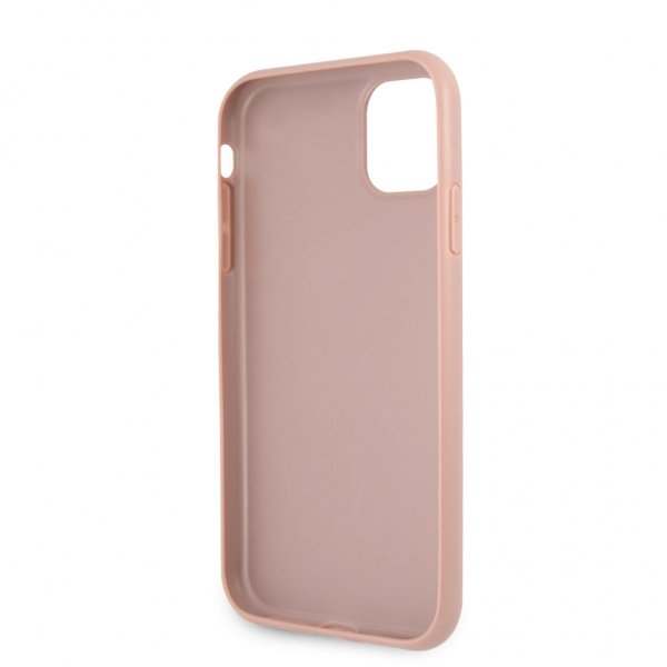 Guess iPhone 11 Deksel Saffiano Vintage Script Rosegull