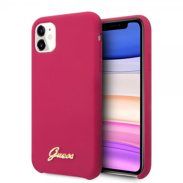 Guess iPhone 11 Deksel Silikoni Cover Vintage Rød