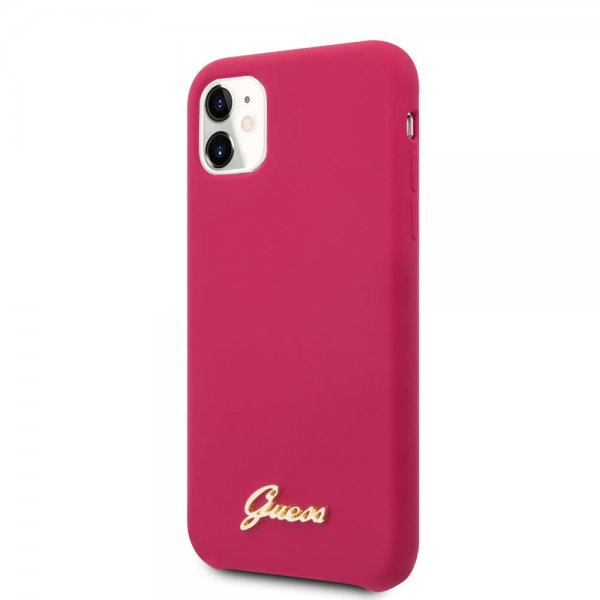 Guess iPhone 11 Deksel Silikoni Cover Vintage Rød