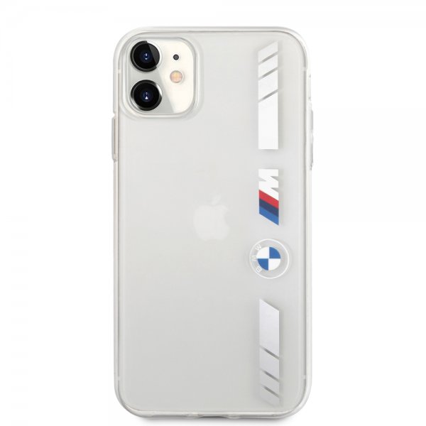 BMW iPhone 11 Deksel Stripes Sølv Transparent