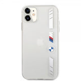 BMW iPhone 11 Deksel Stripes Sølv Transparent