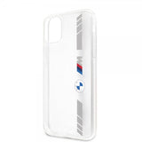 BMW iPhone 11 Deksel Stripes Sølv Transparent