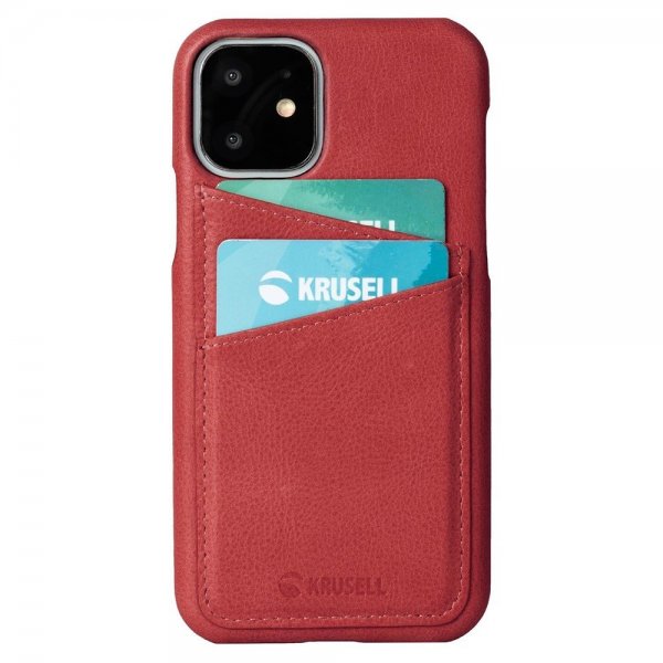 Krusell iPhone 11 Deksel Sunne CardCover Vintage Red