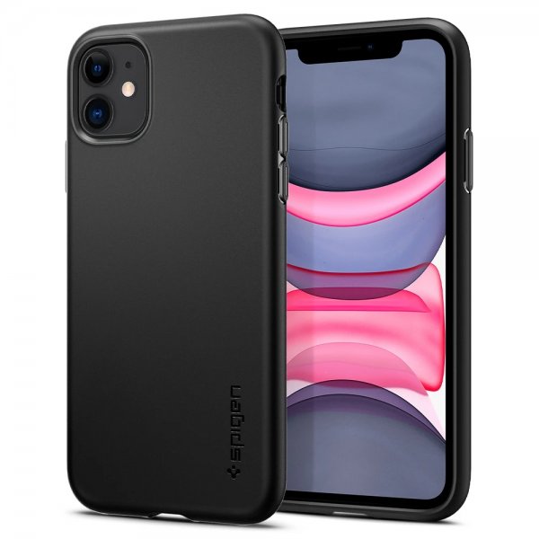 Spigen iPhone 11 Deksel Thin Fit Pro Svart