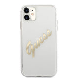 Guess iPhone 11 Deksel Vintage Script Gull Klar