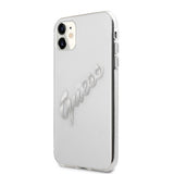 Guess iPhone 11 Deksel Vintage Script Sølv Klar