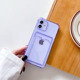 iPhone 11 Deksel Kortholder Støtsikker Lilla