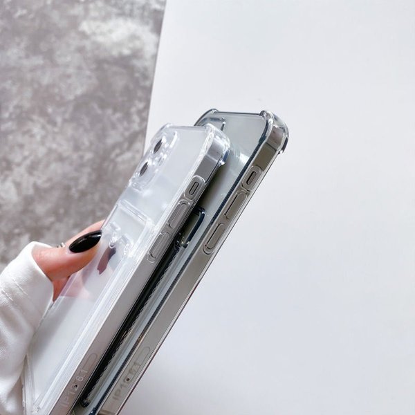 iPhone 11 Deksel Kortholder Støtsikker Transparent