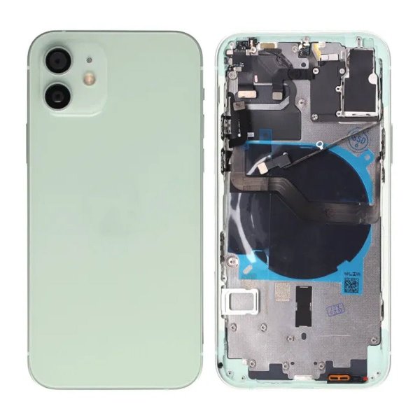 iPhone 12 bakside med komplett ramme OEM - grønn