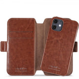 holdit iPhone 12 Mini Etui Berlin Löstagbart Deksel Mörkbrun