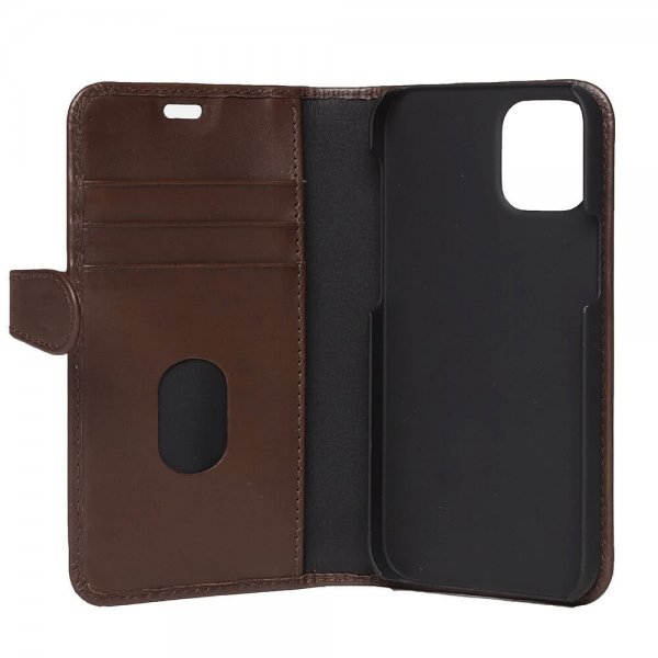 Buffalo iPhone 12 Mini Etui Buffalo Löstagbart Deksel Brun