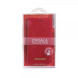 Onsala iPhone 12 Mini Etui Fashion Edition Löstagbart Deksel Saffiano Red