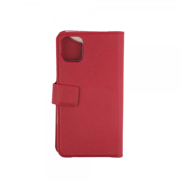 Onsala iPhone 12 Mini Etui Fashion Edition Löstagbart Deksel Saffiano Red
