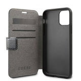 Guess iPhone 12 Mini Etui Skinntekstur Svart