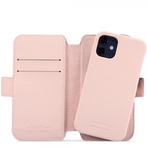 holdit iPhone 12 Mini Etui Stockholm Löstagbart Deksel Rosa