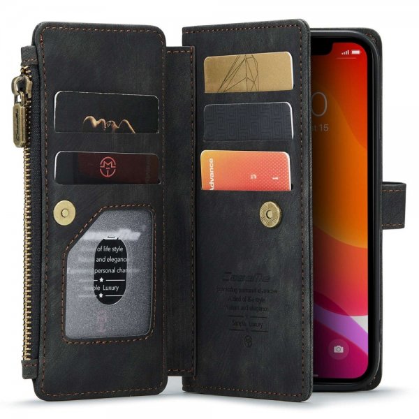 CaseMe iPhone 12/iPhone 12 Pro Etui C30 Series Svart
