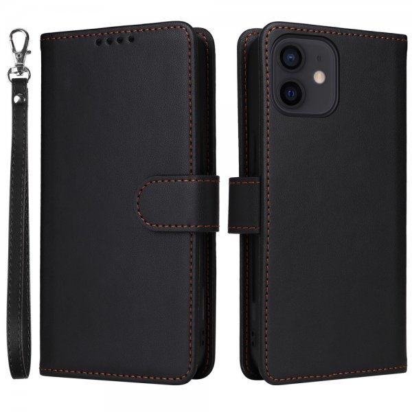 Betopnice iPhone 12/iPhone 12 Pro Etui Avtagbart Deksel 005 Svart