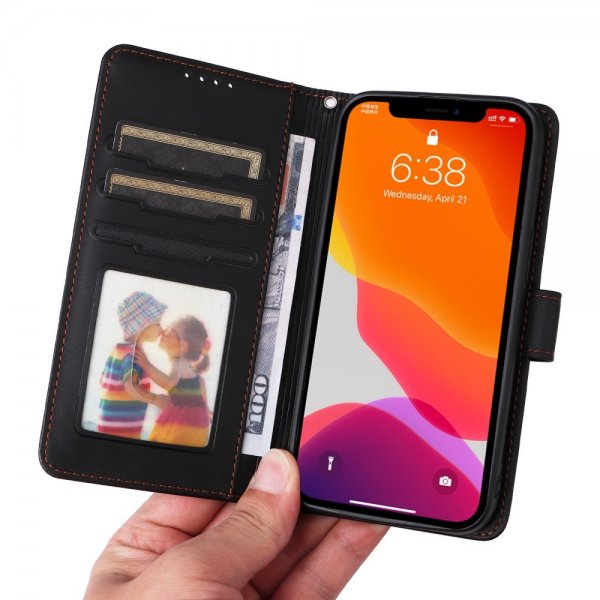 Betopnice iPhone 12/iPhone 12 Pro Etui Avtagbart Deksel 005 Svart