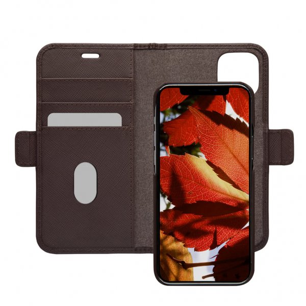 dbramante1928 iPhone 12/iPhone 12 Pro Etui New York Löstagbart Deksel Dark Chocolate