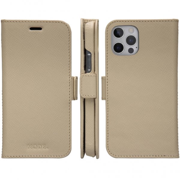 dbramante1928 iPhone 12/iPhone 12 Pro Etui New York Löstagbart Deksel Sahara Sand