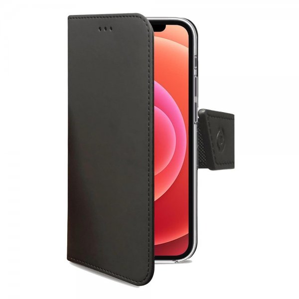 Celly iPhone 12/iPhone 12 Pro Etui Wally Wallet Case Svart