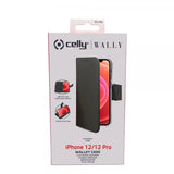 Celly iPhone 12/iPhone 12 Pro Etui Wally Wallet Case Svart