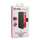 Celly iPhone 12/iPhone 12 Pro Etui Wally Wallet Case Svart