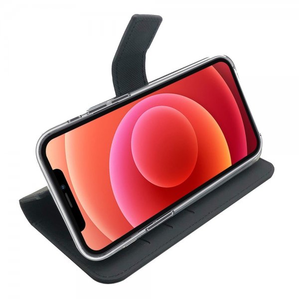 Celly iPhone 12/iPhone 12 Pro Etui Wally Wallet Case Svart