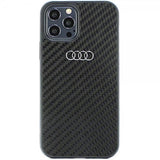 Audi iPhone 12/iPhone 12 Pro Deksel Carbon Fiber Svart