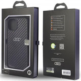 Audi iPhone 12/iPhone 12 Pro Deksel Carbon Fiber Svart