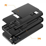 iPhone 12/iPhone 12 Pro Deksel Card Slide Blå