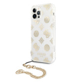 Guess iPhone 12/iPhone 12 Pro Deksel Chain Peony Gull
