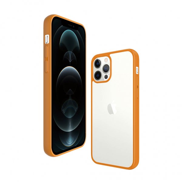 PanzerGlass iPhone 12/iPhone 12 Pro Deksel ClearCase Color PG Orange