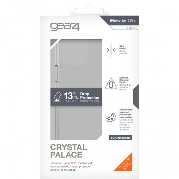 Gear4 iPhone 12/iPhone 12 Pro Deksel Crystal Palace Transparent