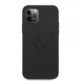 BMW iPhone 12/iPhone 12 Pro Deksel Embossed Logo Svart