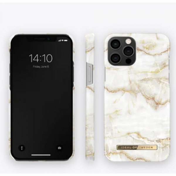 Ideal of Sweden iPhone 12/iPhone 12 Pro Deksel Fashion Case Golden Pearl Marble