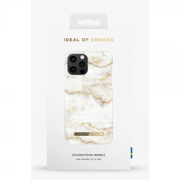 Ideal of Sweden iPhone 12/iPhone 12 Pro Deksel Fashion Case Golden Pearl Marble