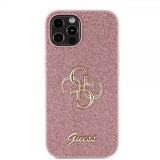 Guess iPhone 12/iPhone 12 Pro Deksel Fixed Glitter Rosa