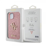 Guess iPhone 12/iPhone 12 Pro Deksel Fixed Glitter Rosa