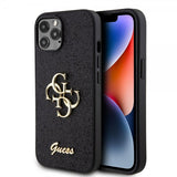 Guess iPhone 12/iPhone 12 Pro Deksel Fixed Glitter Svart