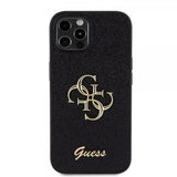 Guess iPhone 12/iPhone 12 Pro Deksel Fixed Glitter Svart